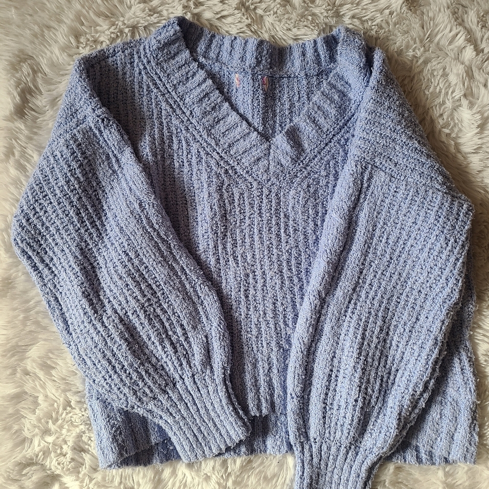 Cozy Blue Knit Sweater